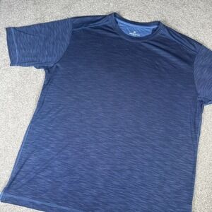 Woolrich T-Shirt Men XL Performance Blue Heather Pullover Short Sleeve Crew Neck